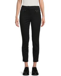 Calvin Klein - Flat Front Cropped Pants - Lyst