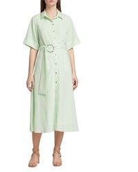 Tahari - The Eden Belted Midi-Dress - Lyst