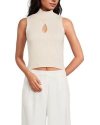 AREA STARS - Ribbed Keyhole Crop Top - Lyst