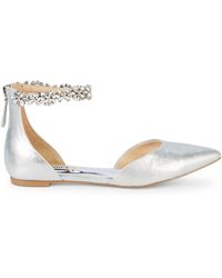 badgley mischka silver flats