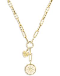 Saks Fifth Avenue - 14K & 0.1 Tcw Diamond Lariat Necklace - Lyst