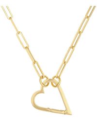 Saks Fifth Avenue - Saks Fifth Avenue 14k Paperclip Chain With Polished Heart Push Lock Interchangable Wrap Around Bracelet Or Necklace - Lyst