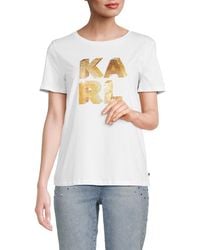 Karl Lagerfeld - Sequin Karl Crewneck Tee - Lyst