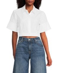 Jonathan Simkhai - Sabrina Cotton Crop Top - Lyst