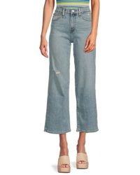 Hudson Jeans - Rosalie High Rise Cropped Wide Leg Jeans - Lyst