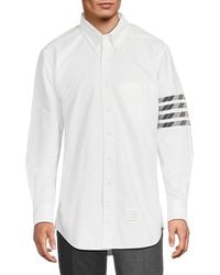 Thom Browne - 4-Bar Cotton Button-Down Shirt - Lyst