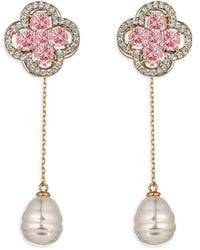 Eye Candy LA - Luxe Deoborah 18K Goldplated & Cubic Zirconia Dangle Earrings - Lyst