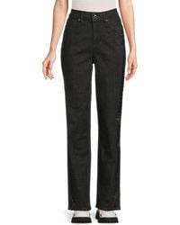 Karl Lagerfeld - Sequin-Trim Straight-Leg Jeans - Lyst