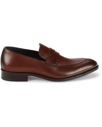 Johnston & Murphy - Langford Leather Penny Loafers - Lyst