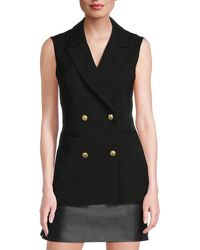 French Connection - Harrie Double Breasted Vest - Lyst