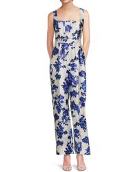 Zac Posen - Floral Mikado Straight-leg Jumpsuit - Lyst