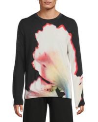 McQueen - Abstract Graphic Cotton Sweater - Lyst
