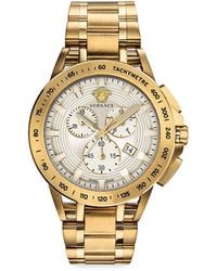 Versace - Sport Tech Ip Yellow Gold Chronograph Bracelet Watch - Lyst