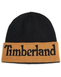 Timberland - Colorblocked Ribbed Logo Beanie - Lyst