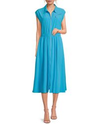 Calvin Klein - Zip Up Midi-Dress - Lyst