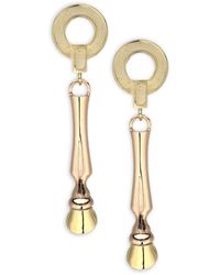 Burberry Rose Goldtone Geometric Bar Drop Earrings - Multicolour