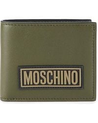 Moschino - Logo Leather Bifold Wallet - Lyst