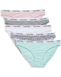 Calvin Klein 5-pack Logo-waist Bikini Knickers - Multicolour