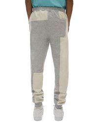 Helmut Lang Cotton Grey & Off-white Colorblock jogger Lounge Pants in Grey for Men Mens Clothing Activewear gym and workout clothes Sweatshorts 