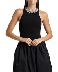 A.L.C. - A. L.C. Bella Jeweled Knit Cropped Top - Lyst