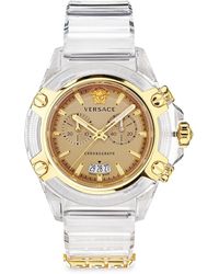 Versace - Icon Active 44mm Polycarbonate & Silicone Strap Chronograph Watch - Lyst
