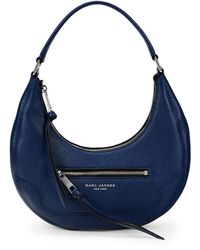 Marc Jacobs Small Leather Crescent Top Handle Bag - Blue