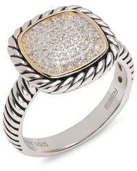 Effy ENY - Sterling, 18K Goldplated Sterling & 0.20 Tcw Diamond Ring - Lyst