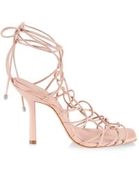 SCHUTZ SHOES Sybil Lace Up Sandal in Green | Lyst