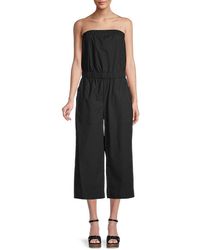 Womens Jumpsuits and rompers DKNY Jumpsuits and rompers Black DKNY Synthetic Skirt Overlay Jumpsuit in Midnight 
