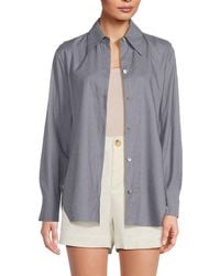 Vince - Linen-Blend Relaxed Shirt - Lyst