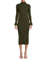 Bebe - Bell Sleeve Ribbed Midi Dress - Lyst