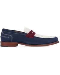 Vintage Foundry - Colorblock Suede Penny Loafers - Lyst