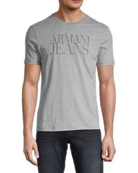 Armani Jeans Heathed Logo T-shirt - Gray