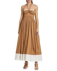 Alice + Olivia - Beatrix Sweetheart Tie-Neck Maxi Dress - Lyst