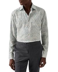 Eton - Slim Fit Paisley Cotton Tencel Shirt - Lyst