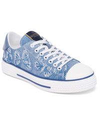 Valentino Denim Butterfly Low-top Sneakers - Blue