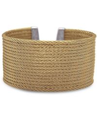 Alor - Essential Cuffs Goldtone Stainless Steel Cable Bracelet - Lyst