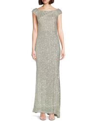 Vince Camuto - Off Shoulder Sequin Sheath Gown - Lyst