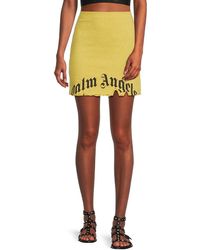Palm Angels - Logo Distressed Mini Skirt - Lyst
