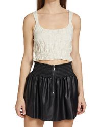 Ramy Brook - Judith Linen Floral Cropped Top - Lyst