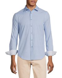 Report Collection - Slim Fit Micro Print Shirt - Lyst
