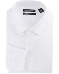 Saks Fifth Avenue - Solid 100% Cotton Dress Shirt - Lyst