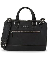 robert graham roman leather briefcase