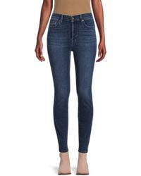 7 For All Mankind Gwenevere High Rise Skinny Jeans - Blue