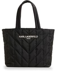 Karl Lagerfeld - Voyage Quilted Nylon Tote Bag - Lyst