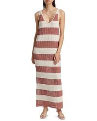 Splendid - Nicola Striped Linen-Blend Sweaterdress - Lyst