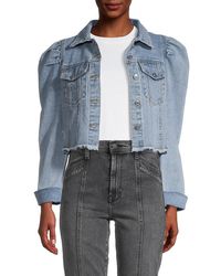 Puff-Sleeved Denim Jackets for Women 