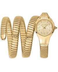 Just Cavalli - Goldtone Stainless Steel & Crystal Wrap Watch/22Mm - Lyst