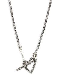 John Hardy - Classic Chain Manah Sterling Silver Toggle Heart Pendant Necklace - Lyst
