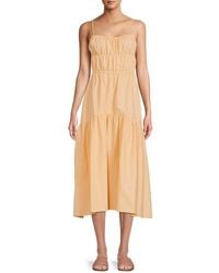 Vince - Ruched Midi Cami Dress - Lyst